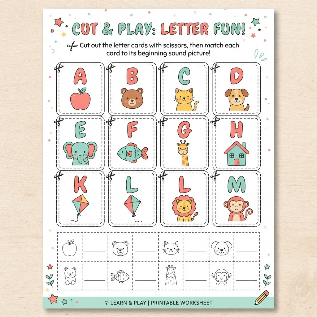 Juego educativo para recortar